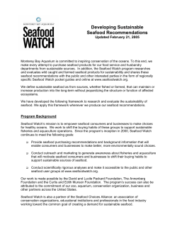 Developing Sustainable Seafood Recommendations