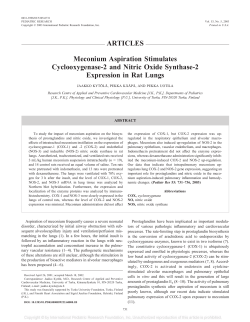 Meconium Aspiration Stimulates Cyclooxygenase