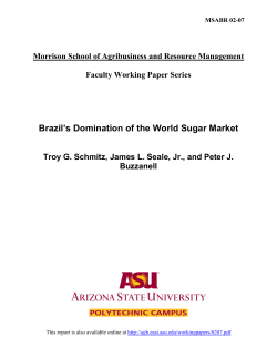 Brazil`s Domination of the World Sugar Market