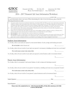 Missing Asset Information Worksheet