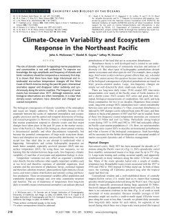 Climate-Ocean Variability and Ecosystem Response in the