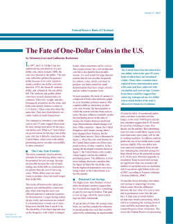 The Fate of One-Dollar Coins in the U.S.