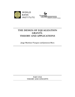THE DESIGN OF EQUALIZATION GRANTS: THEORY AND