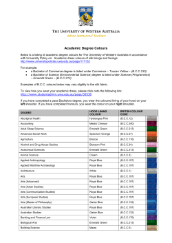 Academic Degree Colours