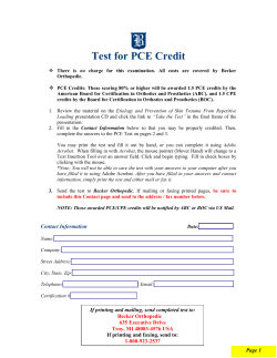 Test for PCE Credit
