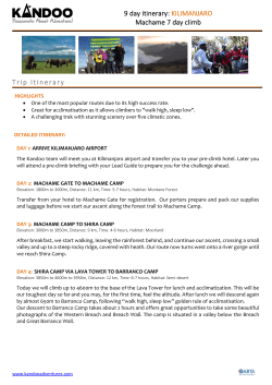 9 Day Itinerary