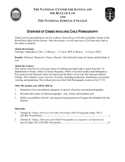 OVERVIEW OF CRIMES INVOLVING CHILD PORNOGRAPHY