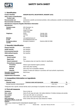 MSDS - GFS Chemicals