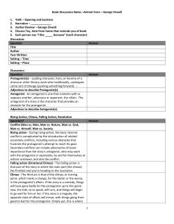 1 Book Discussion Notes &ndash;Animal Farm &ndash; George Orwell 1. YLBC