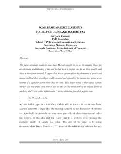 Some Basic Marxist Concepts To Help Understand Income Tax