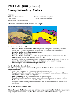 Paul Gauguin (goh-gan): Complementary Colors