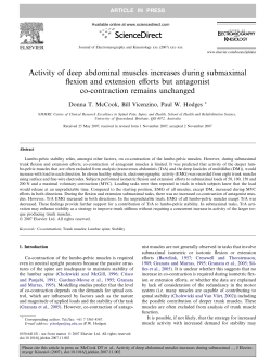 Activity of deep abdominal muscles increases during - Pnf-Chi