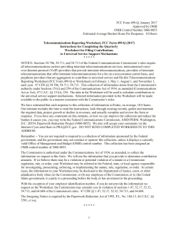FCC Form 499-Q and Instructions - Universal Service Administrative