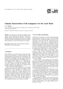 Climatic characteristics of the tropopause over the Arctic Basin