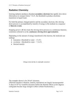 Radiation Chemistry