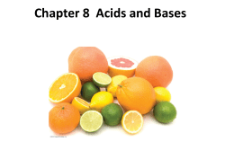 Chapter 8 Acids and Bases