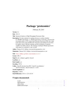 Package `proteomics`