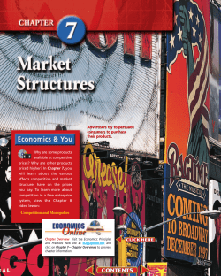 Chapter 7: Market Structures
