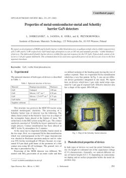 Properties of metal-semiconductor-metal and Schottky barrier