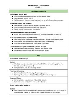 Parent Guide to grade1