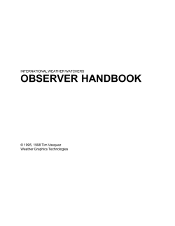 International Weather Watchers Observer Handbook