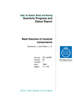Beat theories of musical consonance