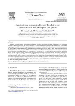 Genotoxic and mutagenic effects of diesel oil water soluble