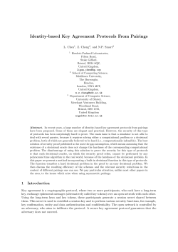 Identity-based Key Agreement Protocols From Pairings