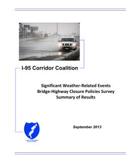 Highway-Bridge Closure Policies Final Report - I
