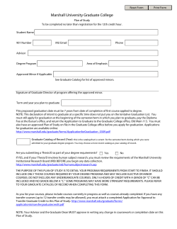 Plan of Study - Marshall University