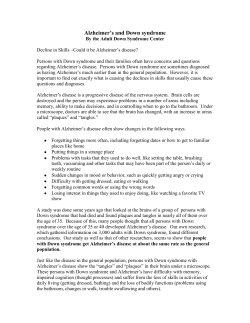 Alzheimer`s and Down syndrome