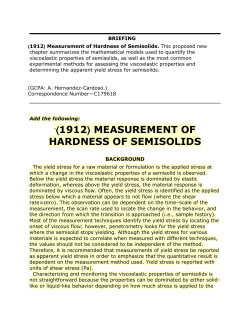 1912   MEASUREMENT OF HARDNESS OF SEMISOLIDS