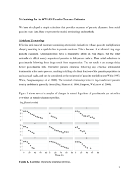 1 Methodology for the WWARN Parasite Clearance Estimator We