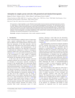 Adsorption in complex porous networks with geometrical and