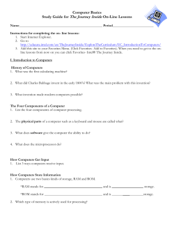 Intel Journy Inside Study Guide