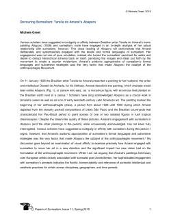 Devouring Surrealism: Tarsila do Amaral`s