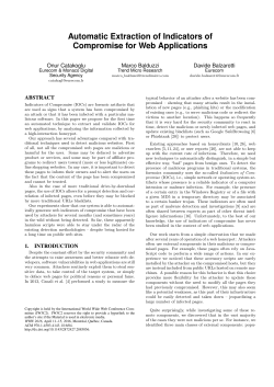 Automatic Extraction of Indicators of Compromise