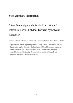 Supplementary information Microfluidic Approach for the Formation
