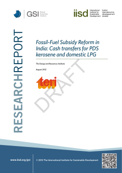 Fossil-Fuel Subsidy Reform in India