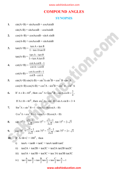 2.compound angles - Sakshieducation.com