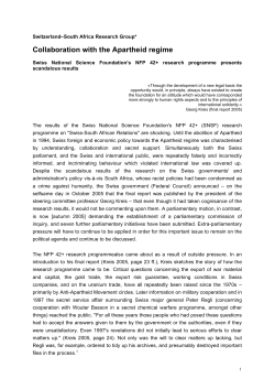 Collaboration with the Apartheid regime