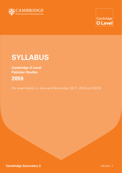 2017 Syllabus - Cambridge International Examinations