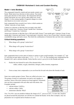 Ionic and covalent compounds worksheet