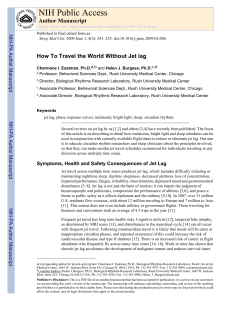 Eastman CI, Burgess HJ. How to travel the world without jet lag