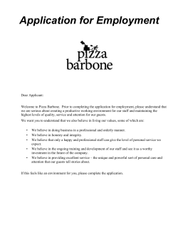 Application for Employment