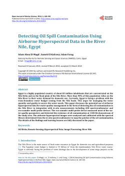 Detecting Oil Spill Contamination Using Airborne - IG