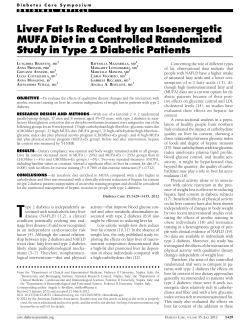 Liver Fat Is Reduced by an Isoenergetic MUFA Diet
