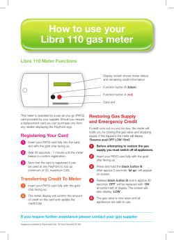 How to use your Libra 110 gas meter