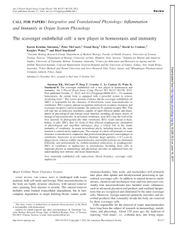 The scavenger endothelial cell - Regulatory, Integrative and