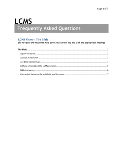 Frequently Asked Questions - The Lutheran Church&mdash;Missouri Synod